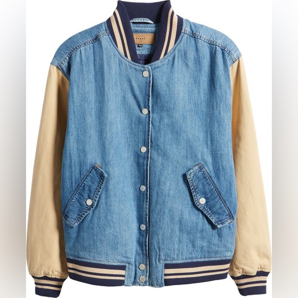 Mixed Media Denim & Canvas Bomber Jacket
BLANKNYC Size XS - Picture 6 of 11